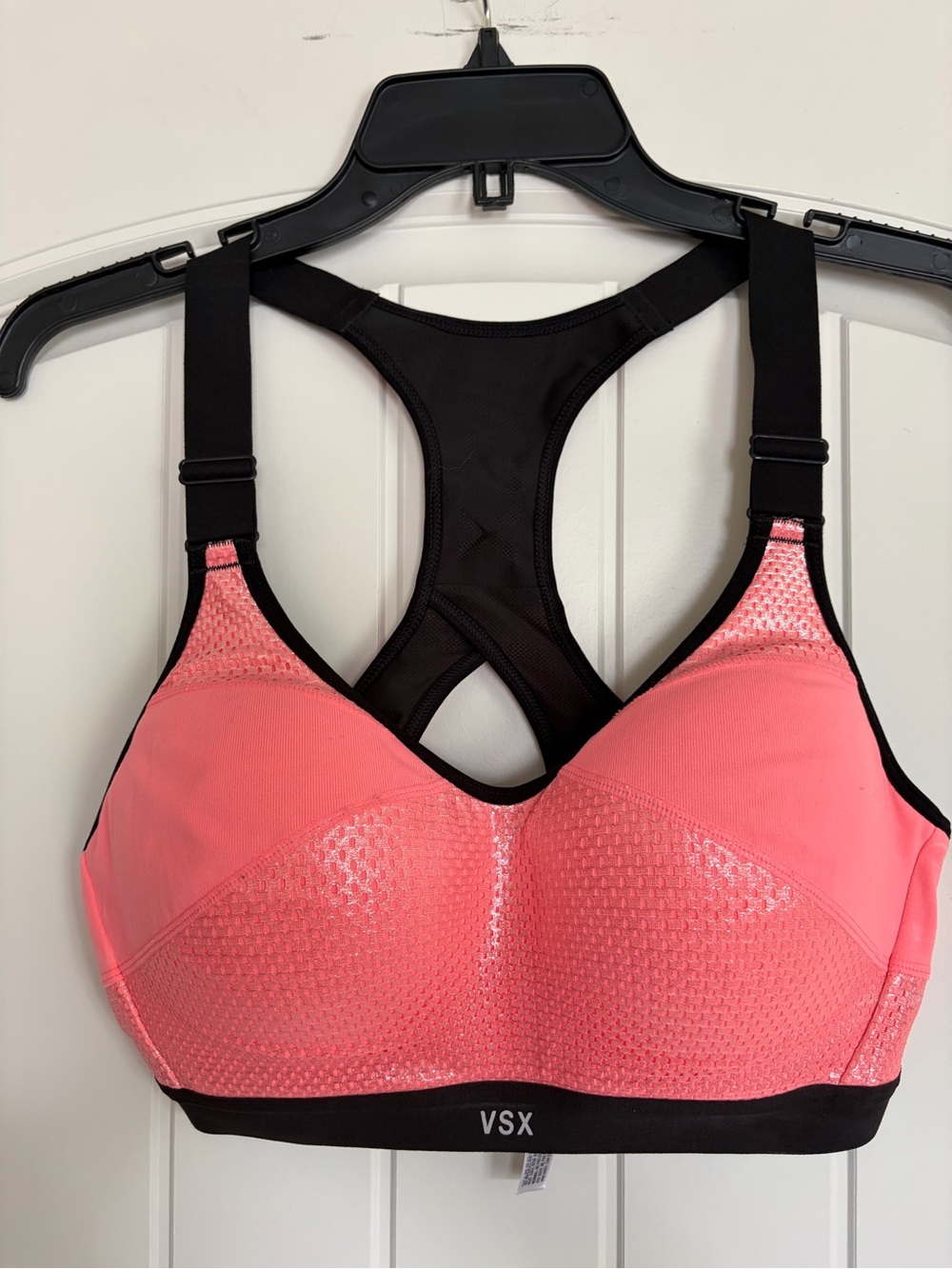 VSX Sport Women’s High-Impact Racerback Sports Bra in Pink Coral